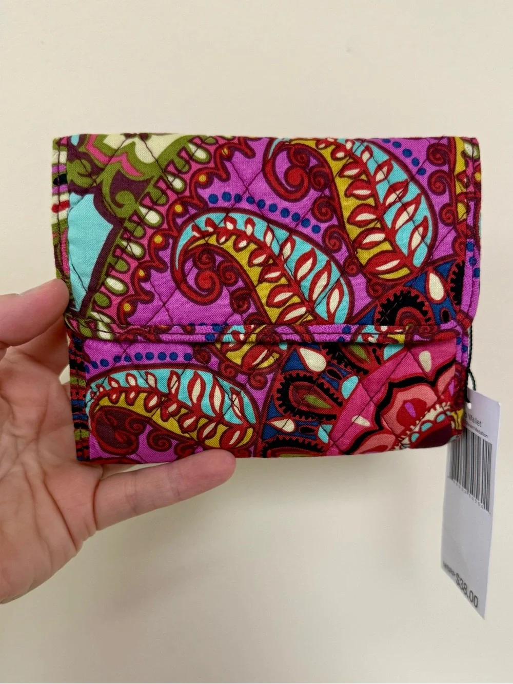 Vera Bradley NWT $38 Euro Wallet Resort Medallion Paisley Quilted Card Holder